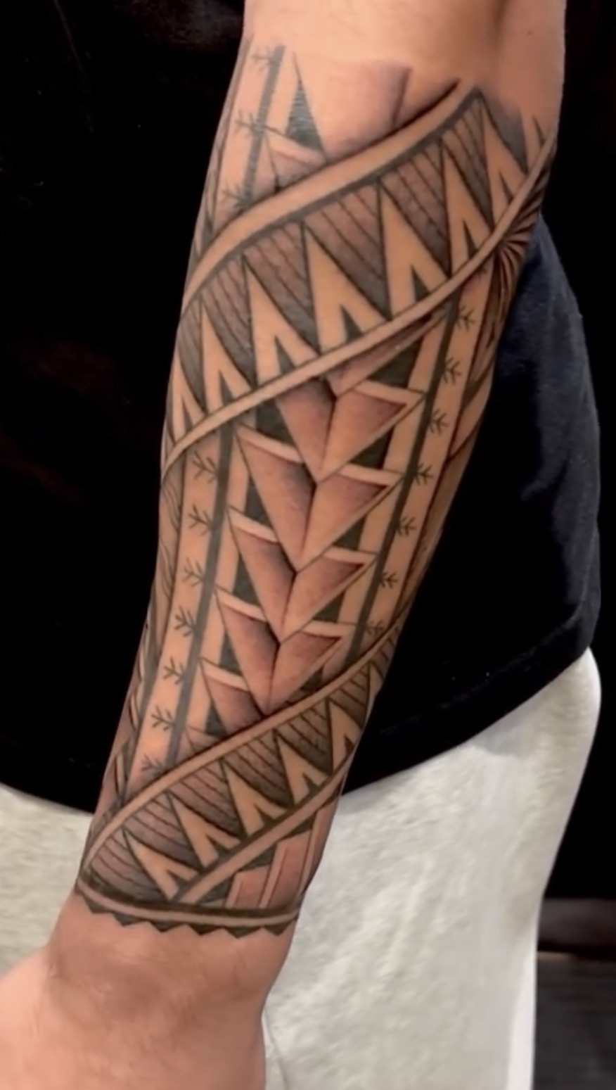 Polynesian forearm tattoo by Maddy Tellez – IslandTAT San Diego